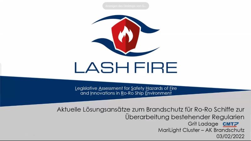 LASHFIRE presents at MariLight.Net’s Fire Protection Working Group meeting 